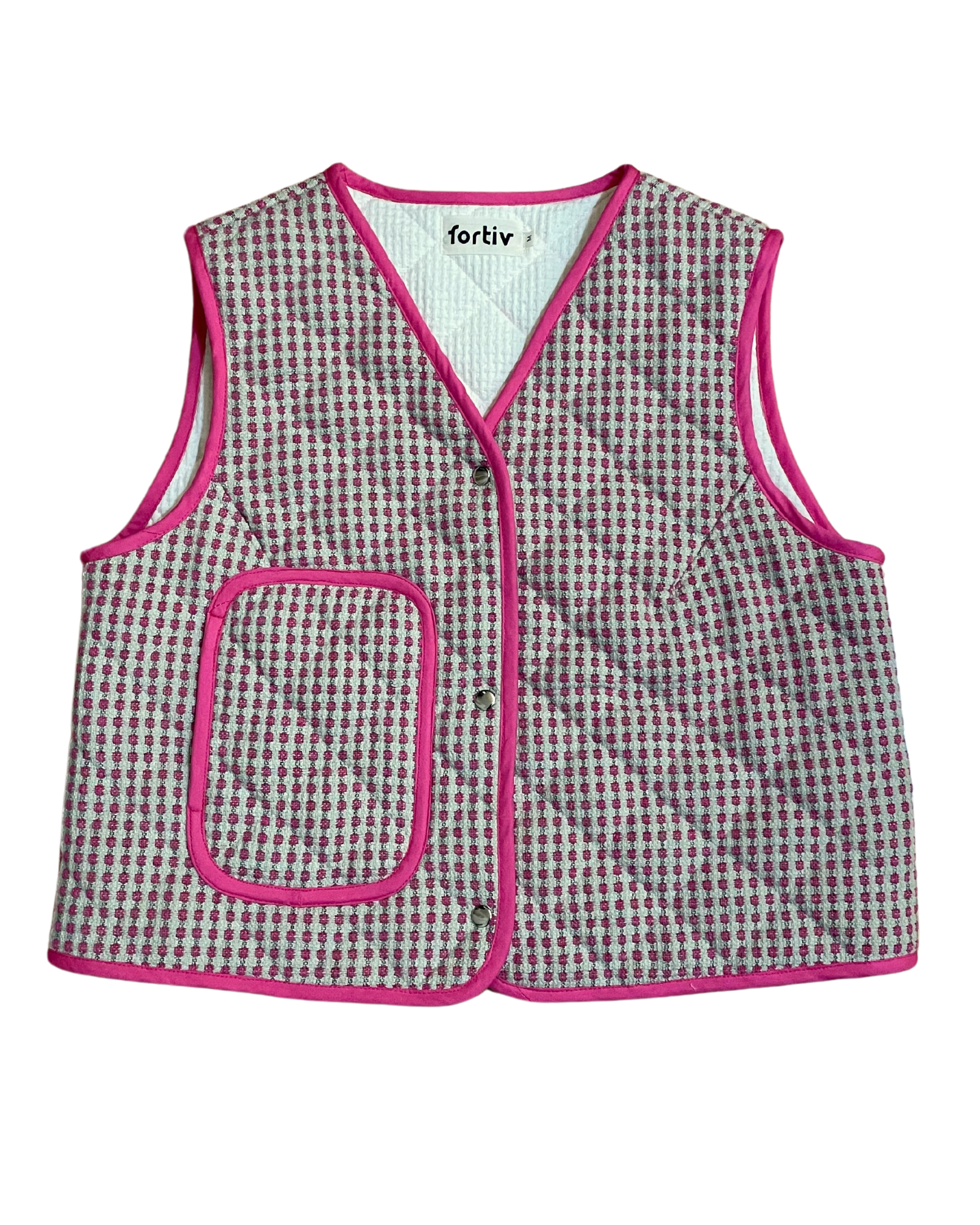 Quilted Vest in Heart- M