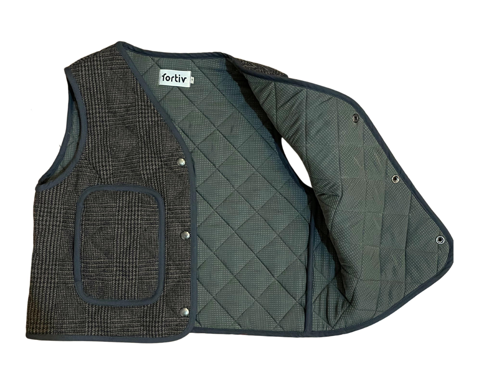 Quilted Vest in Wool