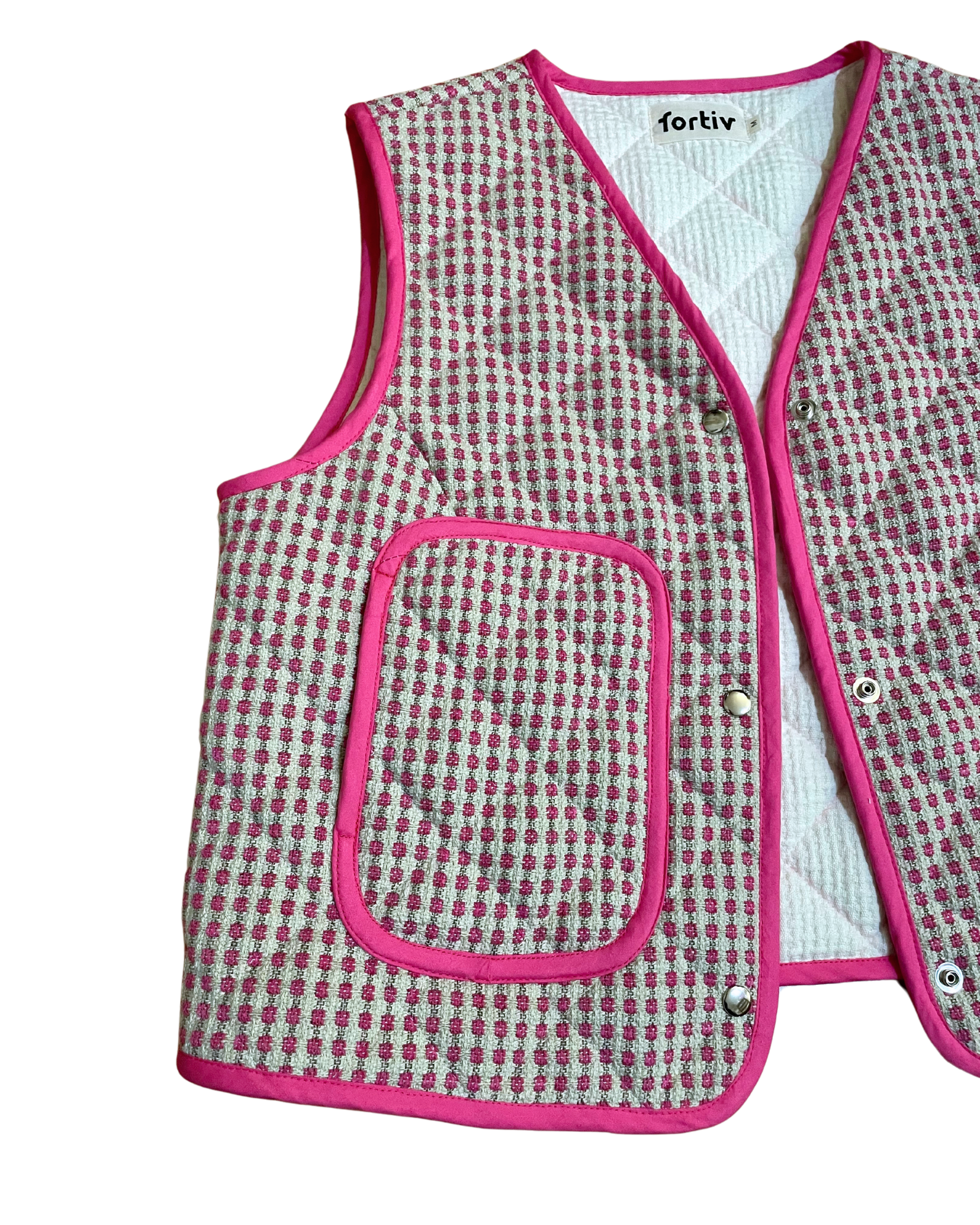 Quilted Vest in Heart- M